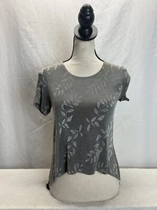 Ronnie Nicole Petite Women's Gray Plant Shirt Size P Shines Timeless Classic - Picture 1 of 6