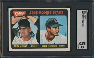 1965 Topps Steve Carlton #477 Salón de la fama RC Cardenales de San Luis Novato SGC 5 EX - Imagen 1 de 2