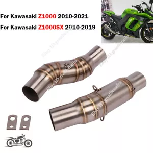 Slip On For Kawasaki Z1000 2010-2021 Z1000SX Motorcycle Exhaust Mid Link Pipe - Picture 1 of 8