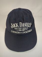 Jack Daniels Country Cocktails Long Flat Bill Adjustable Strap Back Hat Vintage