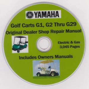 YAMAHA Golf carts G1 thru G29 - FACTORY Parts SERVICE SHOP & MAINTENANCE MANUAL - Bild 1 von 1