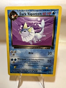 Dark Vaporeon Pokemon Card English 1999 Vintage 45/82 Good Team Rocket - Bild 1 von 2