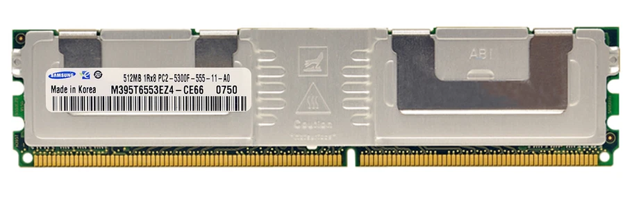 Samsung M395T6553EZ4-CE66 512MB PC2-5300 DDR2-667MHz ECC - Image 1 of 1