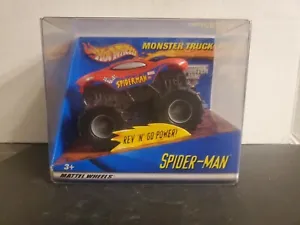 2001 Mattel, Marvel, Hot Wheels Spider-man Rev 'N' Go Power Minter Truck New - Picture 1 of 8