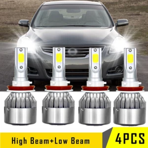 For Nissan Altima 07-18 Hi/Low 4 PCS H11 H9  LED Headlight Kit Light Bulb - Picture 1 of 11