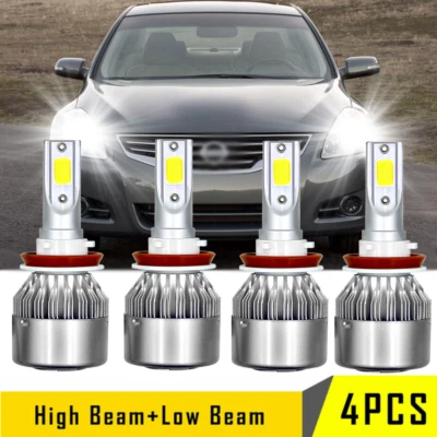 For Nissan Altima 07-18 Hi/Low 4 PCS H11 H9  LED Headlight Kit Light Bulb - Image 1 of 4