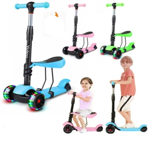 3in1 Kinder Roller Scooter Kinderroller verstellbare Höhe LED Räder Tretroller - Bild 1 von 34