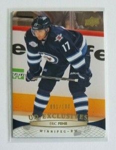 Eric Fehr (Jets) 2011-12 Upper Deck hockey UD EXCLUSIVES (only 100 made)