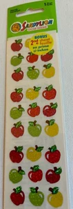 Sandylion Vintage Stickers Apples Red Green Yellow Prismatic 2 Sheet Sealed Pack - Picture 1 of 3