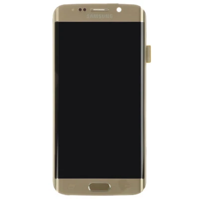 Conjunto de marco digitalizador OLED para Samsung Galaxy S6 Edge dorado platino OEM  Foto 1 de 2