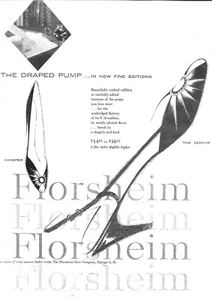 Anuncio de zapatos Florsheim de los años 50 - The Draped Pump 1955 - Imagen 1 de 1