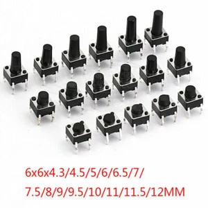 Pannello 6x6 mm PCB miniatura tattile momentaneo tocco pulsante interruttore 4 pin - Foto 1 di 4