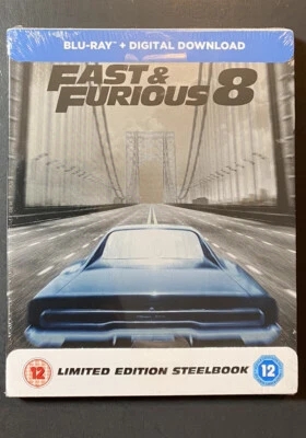 Fast & Furious 8 [ Limited Edition STEELBOOK ] (Blu-ray) NEW Foto 1 de 4