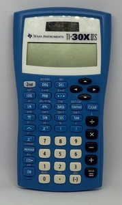 Texas Instruments TI-30XIIS wissenschaftlicher Taschenrechner FUNKTIONIERT - GETESTET - BLAU - Bild 1 von 2