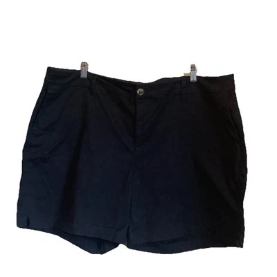 Pantalones Cortos Old Navy Mujeres Todos los Días Negros Chino Algodón Cremallera Tiro Medio Talla 20 Plus Foto 1 de 4