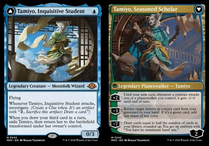 Near Mint x 1 Tamiyo, Inquisitive Student // Tamiyo, Seasoned Scholar - Foil Mod - Image 1 of 1