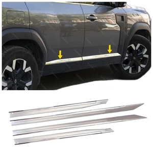 For DACIA DUSTER III 2024 ONWARDS Chrome Side Door Streamer 4 pcs 4 door S.STEEL - Picture 1 of 10