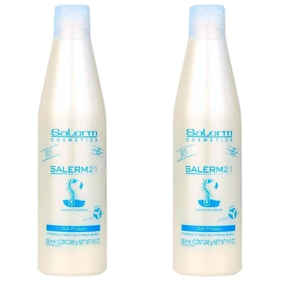 Salerm Conditioner Leave-In with Silk Proteins, B5 – Twin Set (2 x 250 ml) - Image 1 of 4
