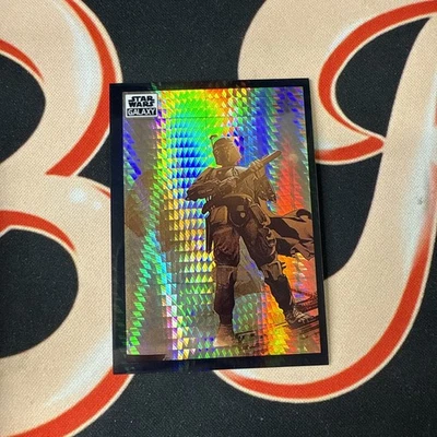 2022 Chrome Star Wars Galaxy Prism Refractor #/75 The Infamous Boba Fett #53 - Image 1 of 2