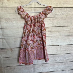SEAFOLLY GIRL PINK SEA SHELL PEARLS FRILL DRESS SIZE 6 - Picture 1 of 6
