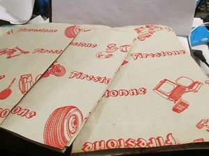 FIRESTONE SACKS BAGS ADVERTISING NEW OLD STOCK NOS - Picture 1 of 12