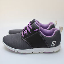 Chaussures de golf Footjoy femme maille sans pointes charbon/violet Enjoy 95711 Taille 7,5 M