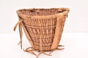 Vintage Native American Apache Burden Basket 8" - Picture 1 of 12