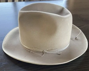 Vintage 1940s Vita Felt Stetson 3X Beaver Open Road Fedora Hat Size 7 1/4 58 CM - Picture 1 of 12