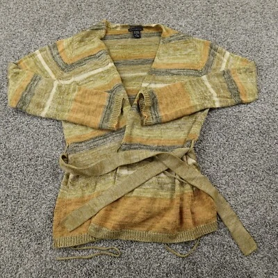 Cárdigan Anthropologie para mujer XS marrón verde tejido abrigo abierto suéter Lagenlook Foto 1 de 4