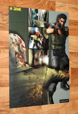 Nintendo 2001 Resident Evil Gamecube / Wario Land 4 Game Boy Advance Rare Poster - Bild 1 von 2