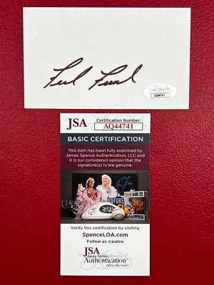 Fred Funk Signed 3x5 Index Card w/ JSA American Professional Golfer! - Image 1 of 4