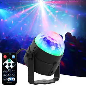 Sound Activated LED Disco Ball Lights Strobe Disco Party Lights Remote Control - Picture 1 of 18