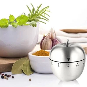 Egg Shaped 60 Minutes Mechanical Alarm Clock Countdown Reminder Kitchen Timer - Picture 1 of 14