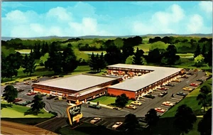 Postal VA Holiday Inn Northwest #4 Roanoke Virginia Birdseye View autos clásicos - Imagen 1 de 2
