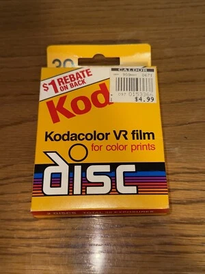 Kodak Kodacolor VR Film- 2 Disc Pack 30 Exposures Expired 1985 - Image 1 of 2