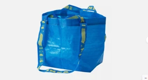 3 x IKEA BRATTBY Small Bag Grocery Laundry Shopping Storage Tote FREE SHIPPING - Picture 1 of 3