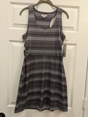 NWT Tehama Outdoor Women's Size M Stretch Active Sleeveless Striped Tank Dress - Image 1 of 4