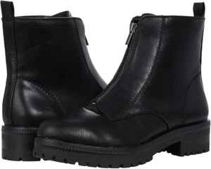 Lifestride Women's Sanibelle Lug Leather Ankle Boot Black Size US 8.5M - Picture 1 of 7