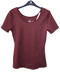 Ladies Active Compression Top Short Sleeve Brown Sizes 8-16 Polyester Elastane - Picture 1 of 14