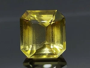Natural Untreated Citrine Gemstone 8.80 CRT - Faceted Loose Citrine Emerald... - Picture 1 of 10