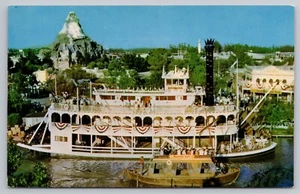 Disneyland C-3 Postcard Mark Twain Steamboat Bertha Mae Boat Matterhorn Unposted - Picture 1 of 4