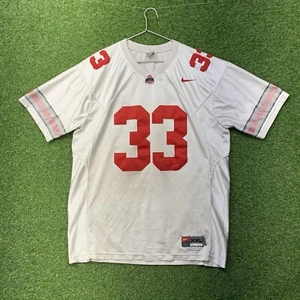 Nike Ohio State Buckeyes Trikot Herren 2XL Joe Gantz #33 Away weiß verblasst sportlich - Bild 1 von 15