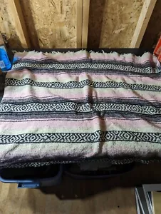 hand made woven throw blanket or horse blanket 38.5" w x 64" long 4 - Picture 1 of 5