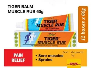 Tiger Muscle Rub 60g x12 boxes Pain Relief Sore Muscles Sprains -shipment by DHL - Picture 1 of 6