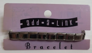 Add-A-Link Charm Stainless Steel Bracelet - Vintage Novelty Inc - Picture 1 of 2