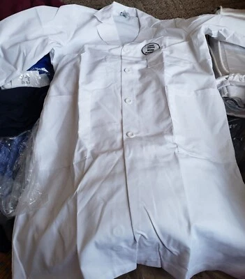 META Lab Coat 40 in Unisex 6116 Medium White COLOR 011 --FAST SHIP  - Image 1 of 4