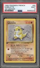 1999 Pokemon FRENCH 1st Edition Base Set Sabelette-Sandshrew 62/102 PSA 9 MINT