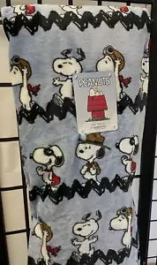 Peanuts Snoopy Park Ranger Superhero Flying Ace Blue Blanket Berkshire NWT - Picture 1 of 3