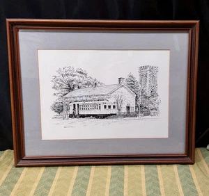 "Whistler" Straßenbahn gerahmter & mattierter Druck unter Glas 15x19 von D. Waters 1982 - Bild 1 von 8