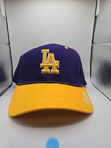 LA DODGERS LOS ANGELES LAKERS CAP/MÜTZE lila gold gelb verstellbar - Bild 1 von 8